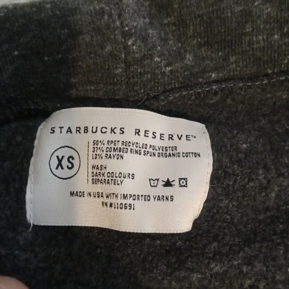 Starbucks reserve jade purple brown artist full zip hoodie women's XS - Picture 4 of 6